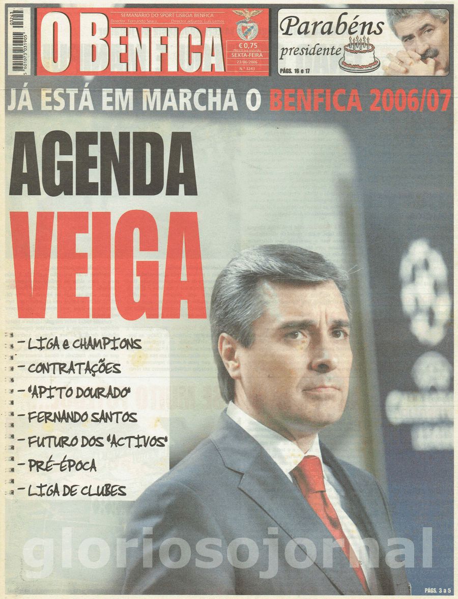 jornal o benfica 3243 2006-06-23